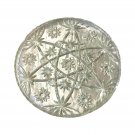 Vintage Serving Dish Platter Tray Crystal Glass Round Ornate Flower Serveware Vintage Serving Dish Platter Tray Crystal Glass Round Ornate Flower Serveware