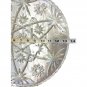 Vintage Serving Dish Platter Tray Crystal Glass Round Ornate Flower Serveware