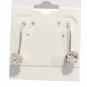 925 Sterling Silver Dangle Drop Earrings Hook Round Cut Rhinestone Signed S Lot
