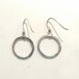 925 Sterling Silver Hammered Hoops Dangle Drop Earrings Circle Hook Artisan Lot