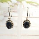 Vtg Silver Tone Dangle Drop Earrings Oval Cut Black Onyx Hook Art Nouveau Lot. Vtg Silver Tone Dangle Drop Earrings Oval Cut Black Onyx Hook Art Nouveau Lot.
