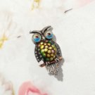 Sterling Silver 925 Owl Brooch Pin Vtg Designer Enamel Garnet Marcasite Jewelry Sterling Silver 925 Owl Brooch Pin Vtg Designer Enamel Garnet Marcasite Jewelry