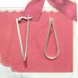 JBB 925 Sterling Silver Hoop Huggie Earrings Oval Twisted Signed Jewelry Lot