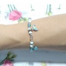 Unbranded Handmade Blue Beaded Bracelet with Dolphin Enamel Charms Ocean Theme Unbranded Handmade Blue Beaded Bracelet with Dolphin Enamel Charms Ocean Theme