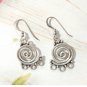925 Sterling Silver Dangle Drop Earrings Swirl Circle Wire Hook Jewelry Lot