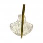 Vintage Czech Bohemain Star Hand Cut Clear Glass Crystal Basket Exclusive