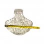 Vintage Czech Bohemain Star Hand Cut Clear Glass Crystal Basket Exclusive