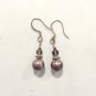 925 Sterling Silver Dangle Drop Earrings Brown Faux Pearl Beads Hook Jewelry Lot