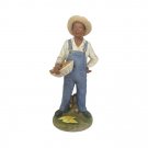 Homco Vintage 1472 Home Interiors Black Man Figurine Farmer Harvest Collection
