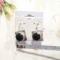 925 Sterling Silver Dangle Drop Earrings Cabochon Black Onyx Art Deco Hook Lot