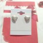 Sterling Silver 925 Stud Earrings Heart Hearts Posts SU Designer Jewelry Lot