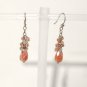 925 Sterling Silver Dangle Drop Earrings Fire Agate Beads Hook Jewelry Lot