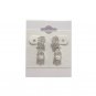 925 Sterling Silver Dangle Drop Earrings Pear Round CZ Posts Women Designer