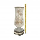 Antique Baccarat Large Gold Gilt White Opaline Glass Table Lamp c 1850