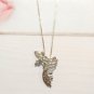 925 Sterling Silver Fairy Angel Pendant Necklace 24" Fantasy Designer Italy