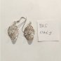 Italy 925 Sterling Silver Dangle Drop Earrings Filigree Flower White Crystal