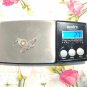 Italy 925 Sterling Silver Dangle Drop Earrings Filigree Flower White Crystal