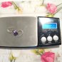 NV 925 Sterling Silver Dangle Drop Earrings Pear Amethyst CZ Lever Back Signed