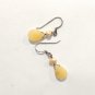 925 Sterling Silver Dangle Drop Earrings Butterscotch Amber Natural Pearl Hook