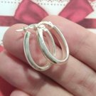 SU IN 925 Sterling Silver Hoop Huggie Earrings Oval Signed Women Jewelry Lot SU IN 925 Sterling Silver Hoop Huggie Earrings Oval Signed Women Jewelry Lot