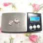 925 Sterling Silver Dangle Drop Earrings Pink Murano Glass White Flower Hook Lot