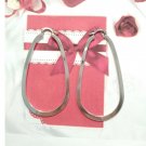 925 Sterling Silver Hoop Huggie Earrings Large Oval Women Jewelry Lot Gift 925 Sterling Silver Hoop Huggie Earrings Large Oval Women Jewelry Lot Gift