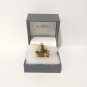 Vintage 80s Christmas Tree Enamel Lapel Pin Gold Tone Multicolor Holiday Gift