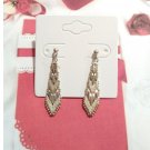 14k yellow gold vermeil Sterling Silver 925 Dangle Drop Earrings Posts Italy