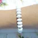 Vintage White Faceted Acrylic Beads Beaded Stretch Bracelet Adjustable Handmade Vintage White Faceted Acrylic Beads Beaded Stretch Bracelet Adjustable Handmade