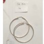 SU IN 925 Sterling Silver Round Hoop Huggie Earrings Large Classic Signed Lot