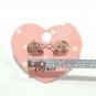 Emoji Kiss Heart Face Stud Earrings Yellow Gold Tone Posts Stainless Steel