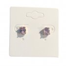 Ca Signed 14k Yellow Gold over 925 Sterling Silver Stud Earrings Amethyst Posts Ca Signed 14k Yellow Gold over 925 Sterling Silver Stud Earrings Amethyst Posts