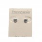 Francesca&acirc;��s 925 Sterling Silver Hearts Stud Earrings CZ Cubic Zirconia Posts