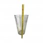 Vintage Table Vase Clear Glass Ribbed Design