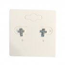 925 Sterling Silver Cross Stud Earrings Round Cut CZ Cubic Zirconia Posts 925 Sterling Silver Cross Stud Earrings Round Cut CZ Cubic Zirconia Posts