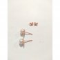 14k Rose Gold Over 925 Sterling Silver Freshwater Pearl Stud Earrings Cat Posts