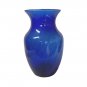 Indiana Glass Cobalt Blue Spiral Ribbed Vase - 8" tall x 4" diameter