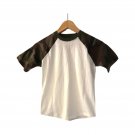 NWOT Wonder Nation Kids Boys T- shirt M (8) Short Sleeve White Brown Cotton