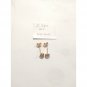 ALE Rose Gold over 925 Sterling Silver Heart Stud Earrings Paved CZ Dainty Posts