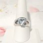 Men's Unisex Ring Trillion Cut Clear CZ   Sterling Silver 925 Size 10 Vintage
