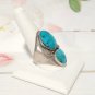 Vtg Navajo Sterling Silver 925 Turquoise Ring Sz 11.5 Men's Native American