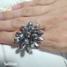 Vintage Silver Tone Flower Design Adjustable Cocktail Ring Women Jewelry Lot Vintage Silver Tone Flower Design Adjustable Cocktail Ring Women Jewelry Lot