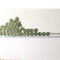 Green Lucite Statement Bib Necklace Vintage Y2K Gold Plated Adjustable Chain