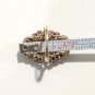14k Yellow Gold & Silver Cocktail Ring Emerald Sapphire Ruby Diamond Antique Vtg