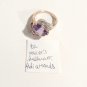 Trillion Cut Amethyst Diamonds Ring 10k Rose Gold Designer Antique Vtg Jewelry