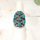 Vtg Navajo Turquoise Ring Sterling Silver 925 Native American Sz 8.25 Vtg Navajo Turquoise Ring Sterling Silver 925 Native American Sz 8.25