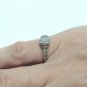 1/2ctw Round Milky White Fancy Diamond Solitaire Ring Platinum Art Deco Antique