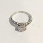 1/2ctw Round Milky White Fancy Diamond Solitaire Ring Platinum Art Deco Antique