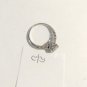 1/2ctw Round Milky White Fancy Diamond Solitaire Ring Platinum Art Deco Antique