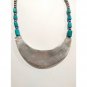 Turquoise Sterling Silver 925 Bib Necklace Massive Beaded Handmade Antique Vtg